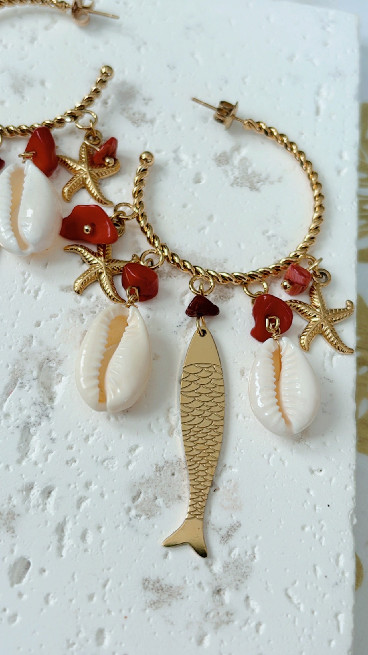 Mar Rojo Earrings🐠❤️