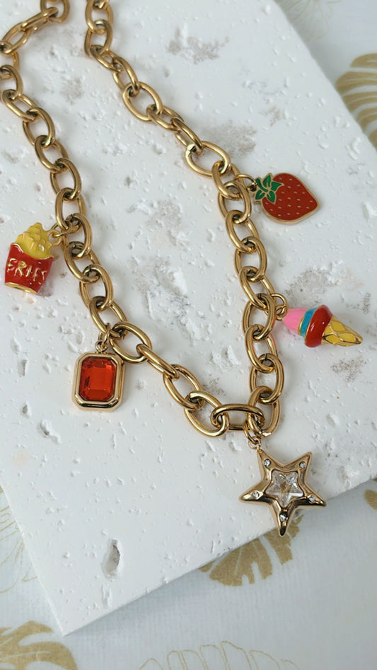 Foodie Necklace🍟🍦🍓