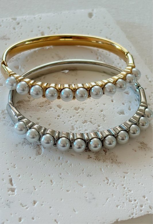 Pearl Bangle tamaño muñeca:6”-7”