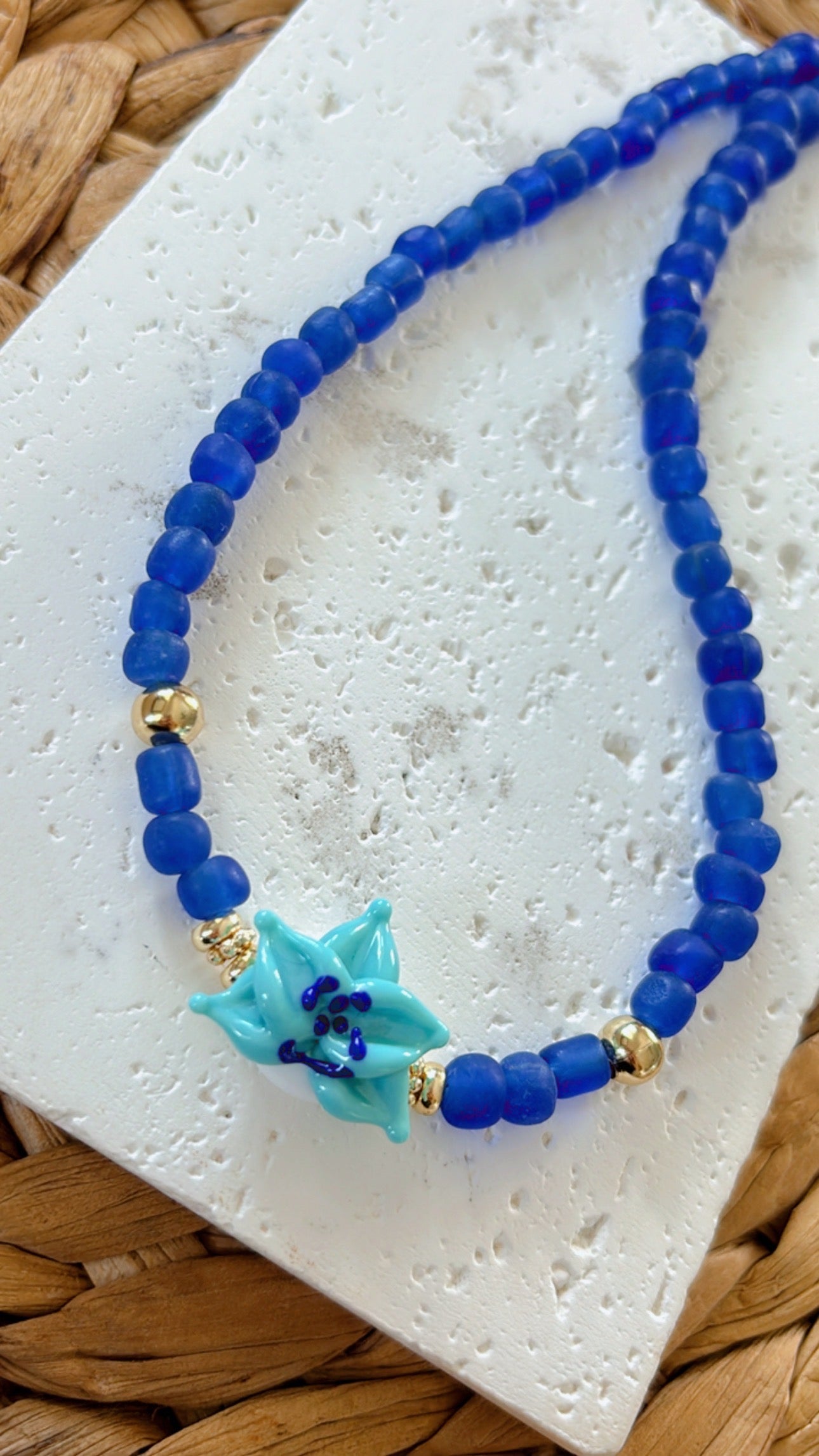 Blue Orchid Necklace